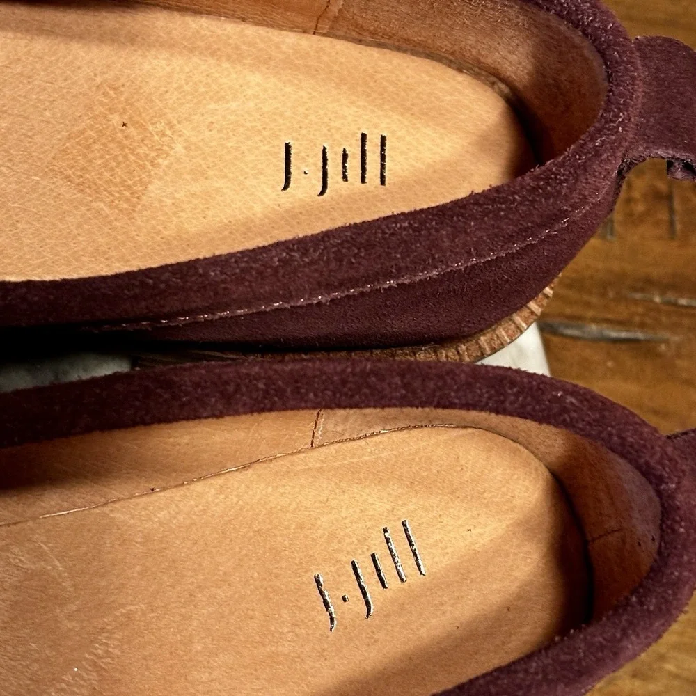 NEW! J.Jill Sofft® Mara Suede Comfort Penny Loafers Purple Plum Women‎ Sz 8